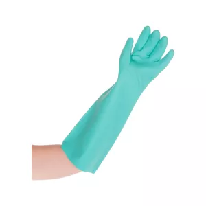 Gant ménage vert long nitrile L (protection produits chimiques)